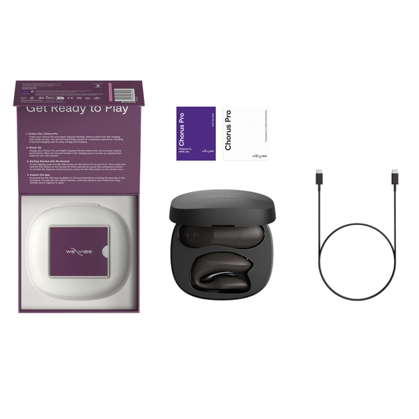 Вибратор для пар WE-VIBE Chorus Pro черный, силикон,4,1