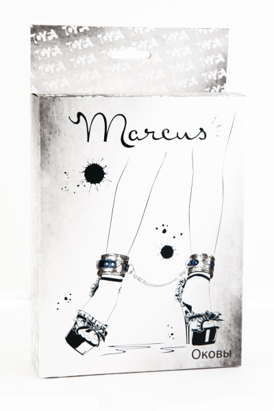 Оковы на ноги (кружевные), TOYFA Marcus, серебристые, 46 см
