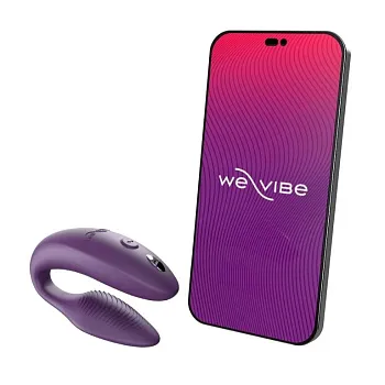 Вибратор для пар WE-VIBE Sync NEW пурпурный,силикон,7,5 см.